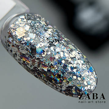 Designer Professional Glow Glitter 567 - Гель-лак з пластівцями Хамелеон різних розмірів та гліттером 9 мл