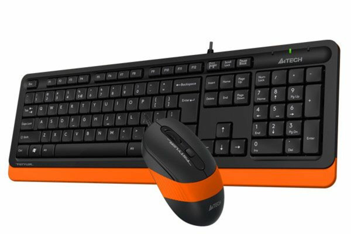 Комплект з маніпулятора миші та клавіатури A4Tech F1010 Orange - фото 3 - id-p2142213499