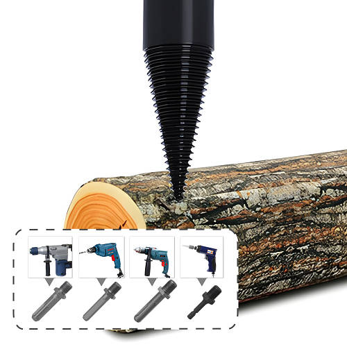 Дровокол-колун 32 мм, конусное сверло для раскалывания дров под мощную ...