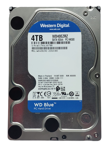 Жорсткий диск HDD 4TB 5400rpm 64MB SATA III 3.5 WD Blue