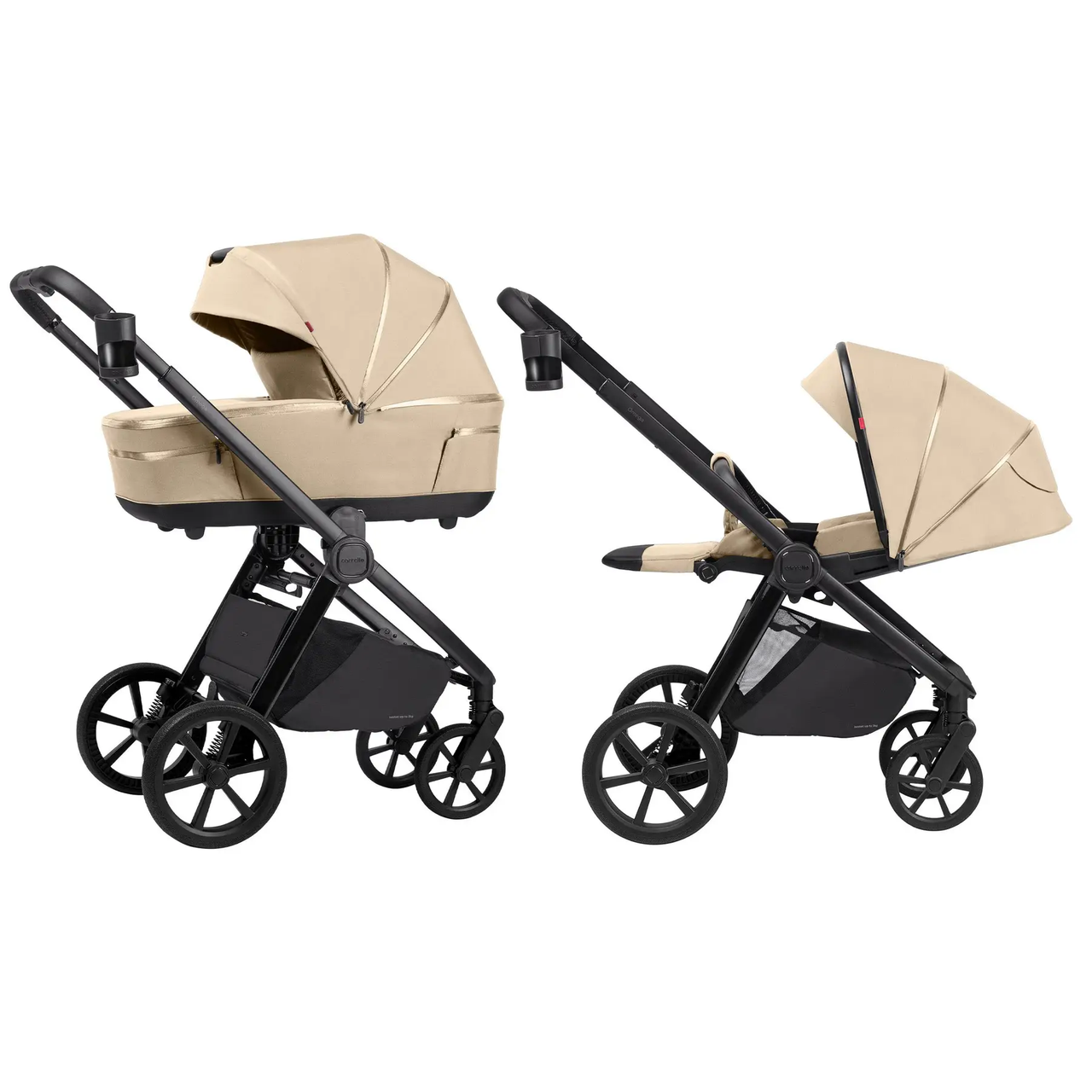 Коляска універсальна 2 в 1, візочок CARRELLO Omega CRL-6540 (2in1) Solar Beige, бежева, Карелло Омега