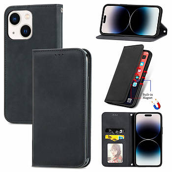 Чохол-книжка Skin Feel Leather Wallet для Apple iPhone 15 Black