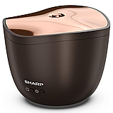 Ультразвуковий Аромадифузор Sharp з ефектом полум'я свічки колір чорний із рожевим золотим 200 мл., фото 3