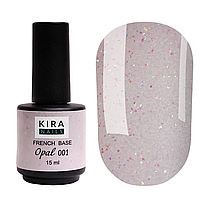 Kira Nails French Base Opal 001(опал), 15 мл