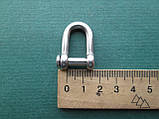 Скоба такелажна з антивандальним пальцем TORX+PIN, нержавіюча сталь А4 (AISI 316), фото 3