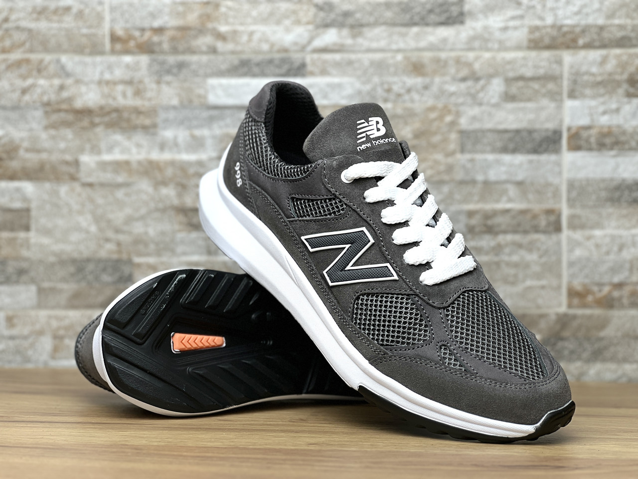 Кроссовки мужские сетка New Balance Grey - фото 9 - id-p2142258880