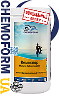 4в1 / Комби Chemoform 1 кг / 200г мульти-таблетки для длительной дезинфекции, флокуляции и водорослей