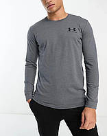 Мужской серый лонгслив Under Armour SPORTSTYLE LEFT CHEST LS