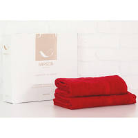 Рушник MirSon набор банный №5070 Elite SoftNess Bordo 50х90, 70х140 (2200003183085)