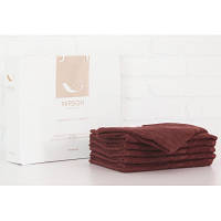 Рушник MirSon набор банный №5071 Elite SoftNess Brown 50х90 6 шт (2200003523959)