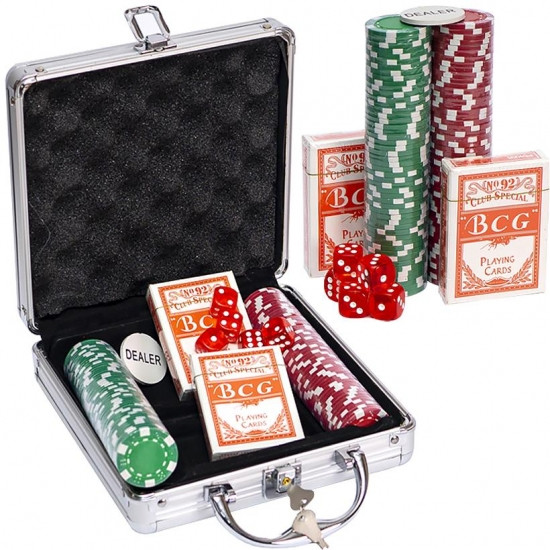 Покерный набор на 100 фишек zm - фото 2 - id-p2142259046