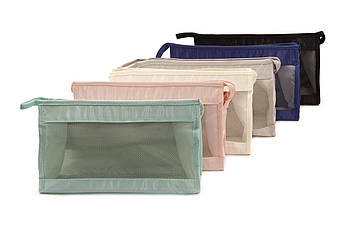 Косметичка прямокутна на блискавці 16*26 см у різних кольорах Karman