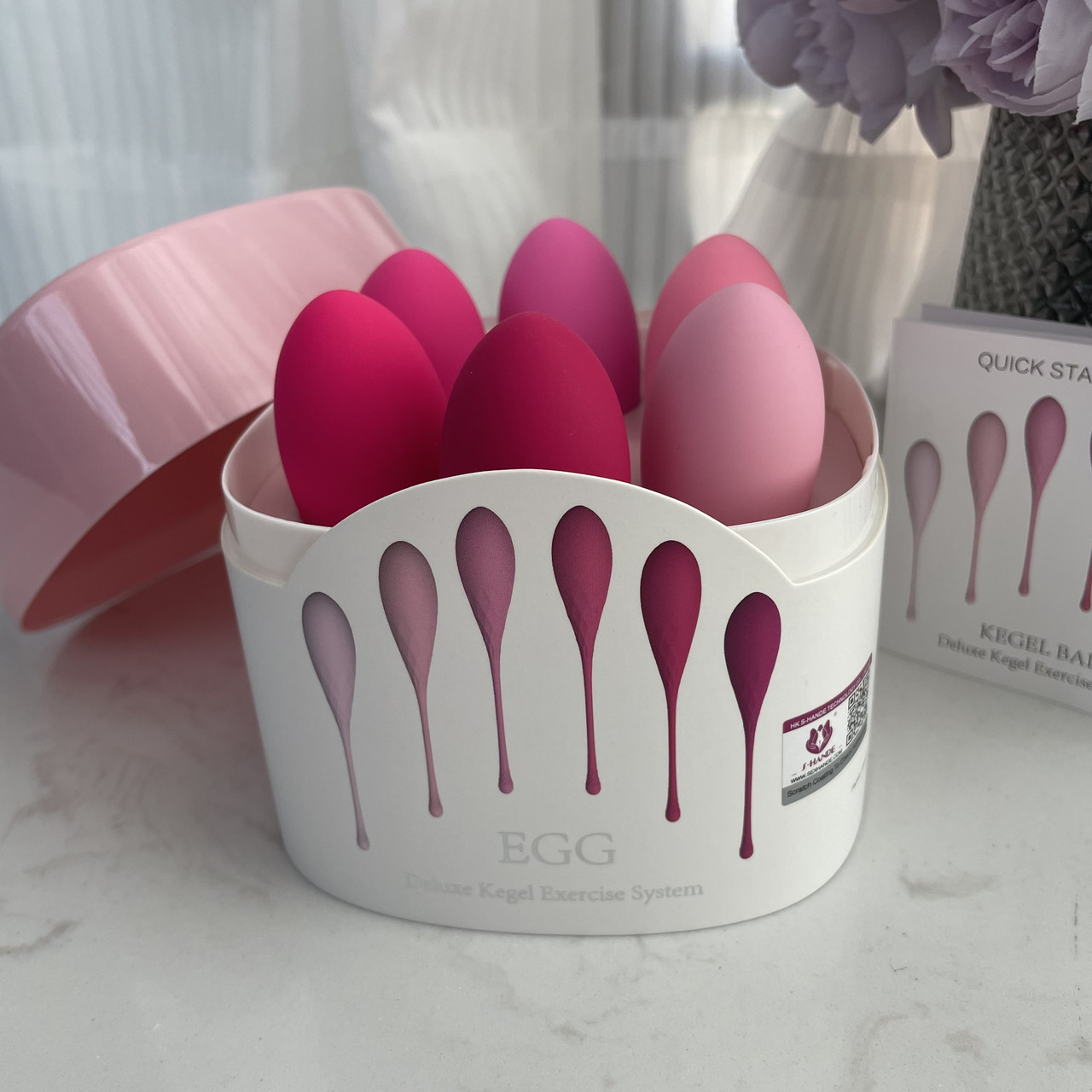 Вагинальные шарики Кегеля Набор 6шт Массажные вагинальные шарики премиум силиконовые розового цвета