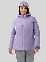 Куртка горнолыжная женская High Experience фиолетового цвета (увеличенные размеры)