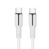 Кабель USB type C to type C 60W (1m) Veron CC06 Silicon White