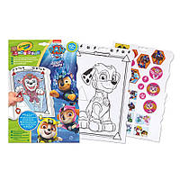 Раскраска детская "Paw Patrol" Mini Kids Crayola 81-1373, 32 страницы и 4 страницы наклеек, Time Toys