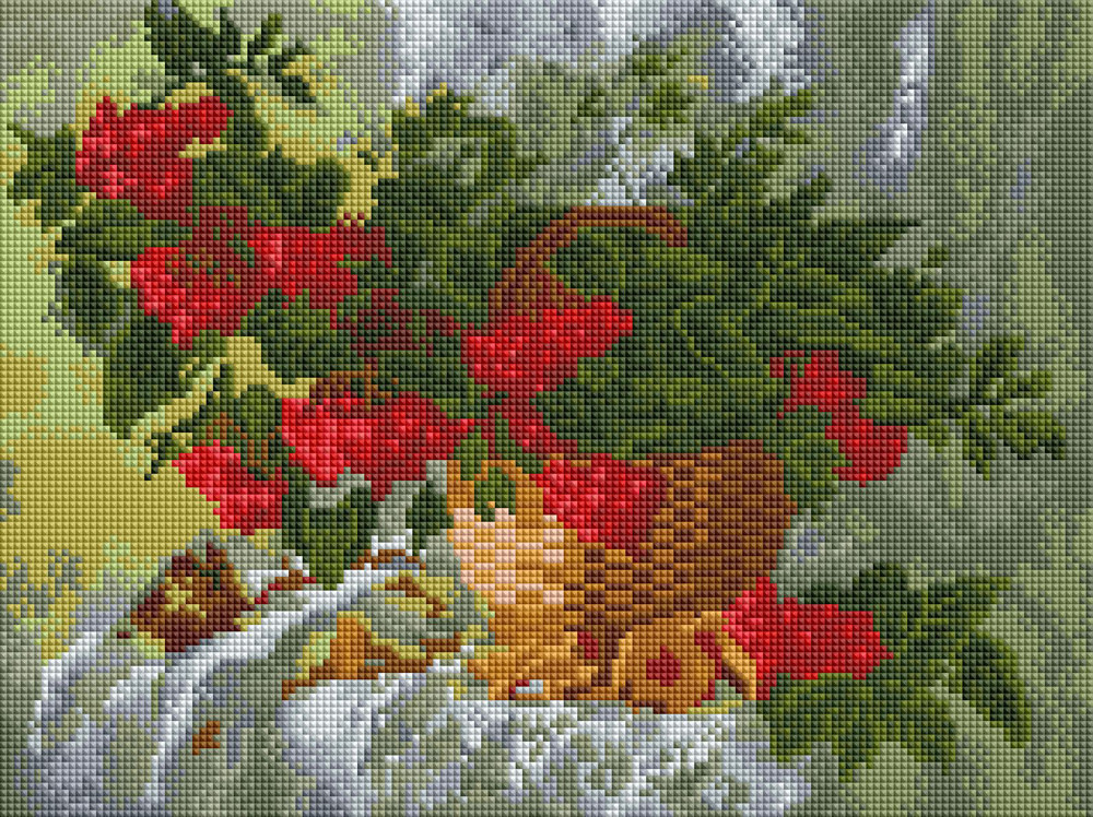 Алмазна мозаїка 30х40 "Калина" ST401, фото 1