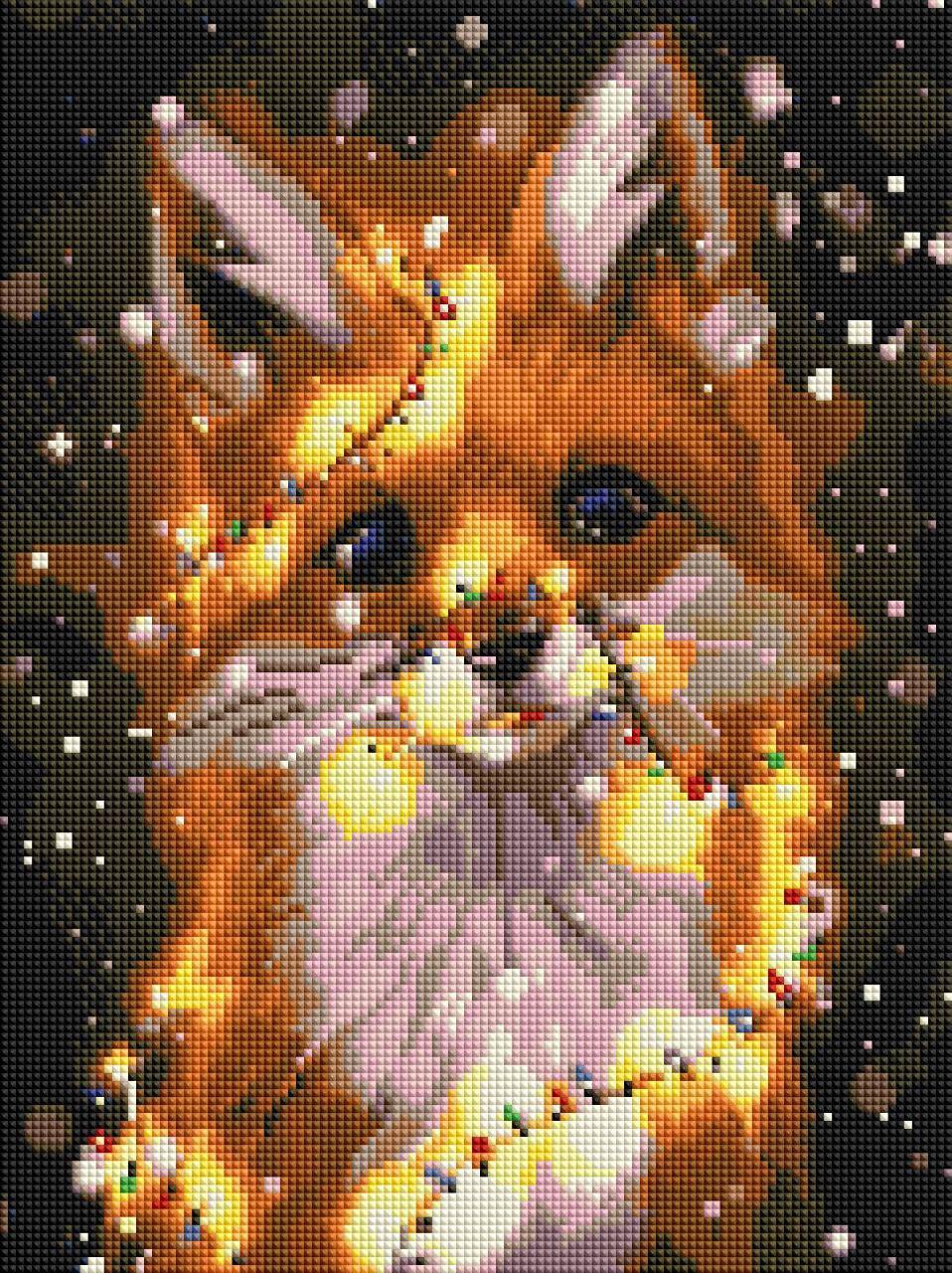Алмазна мозаїка 30x40 "Лисичка з вогниками" ST479, фото 1
