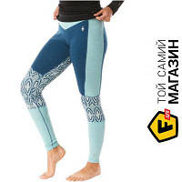 Термоштаны Smartwool Wm"s Merino 250 Asym Bottom штани жіночі (Nile Blue Medallion, L) (SW 15096.C17-L)