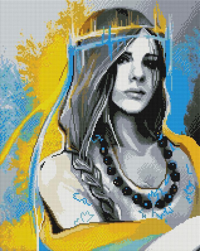 Алмазна мозаїка "Дівчина українка" 40х50 SP107, фото 1