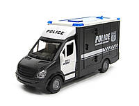 Детская машинка Фургон Полицейская служба на батарейках Инерционная Черный
