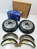 Барабани гальмівні (к-т 2 шт.+колодки) Авео Т200, Т250 PHC VALEO Корея (ориг), фото 3