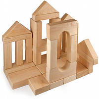 Детский деревянный конструктор "Городок №1" 11231, 35 деталей ShoppinGo Дитячий дерев'яний конструктор
