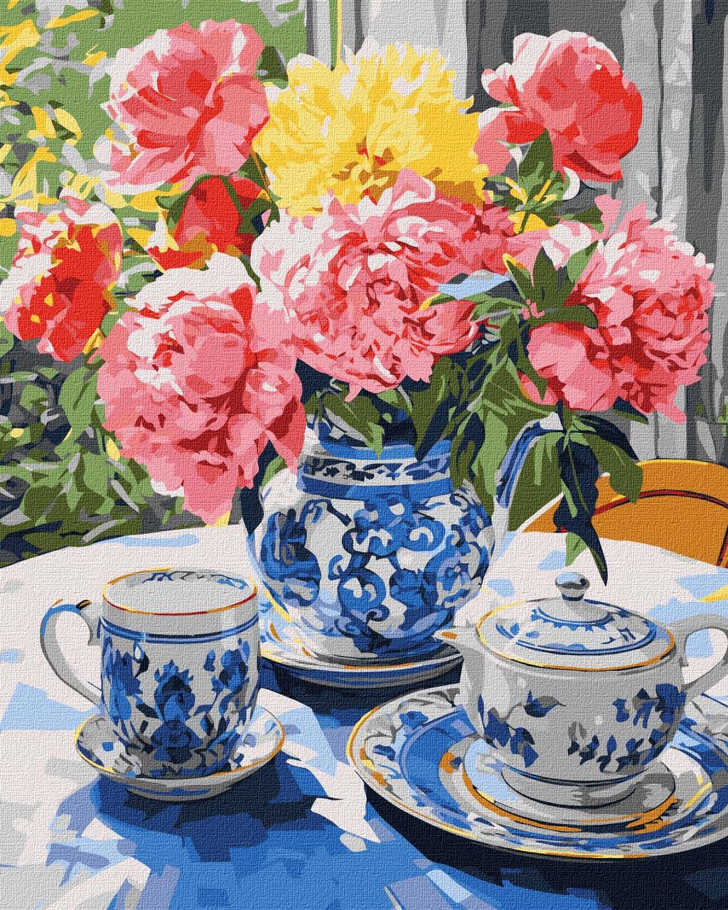 Картина за номерами 40×50 см. Чаювання на веранді ©art_selena_ua Ідейка КНО3258