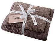 Набір рушників Soho 50х90+70х140 см Leaves Cappuccino