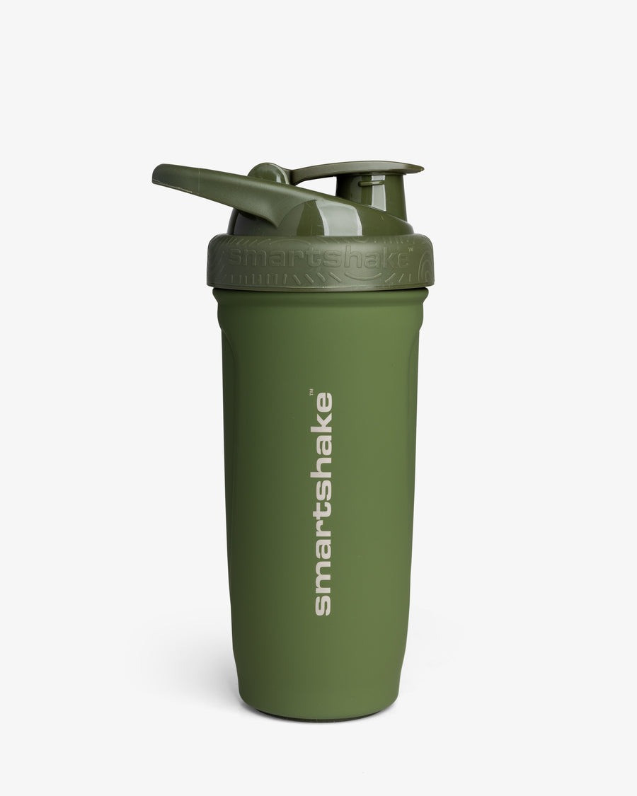 Шейкер спортивный SmartShake металлический Reforce Stainless Steel 30oz/900ml Army Green NST - фото 2 - id-p2142294182