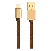 Дата-кабель LDNio LS25 USB-A (тато) - Lighting (тато), 1.2m Brown