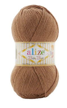 Акрилова пряжа з бамбуком BABY BEST ALIZE Беби Бест Ализе № 824 - коричневий