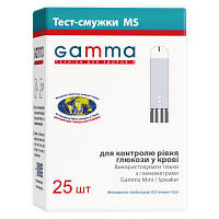 Тест-полоски для глюкометра Gamma MS 25 шт. (7640143654963)