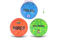 М'яч футбольний FB2257 No5, PVC, 280 г, 3 кольори, сітка + голка 8