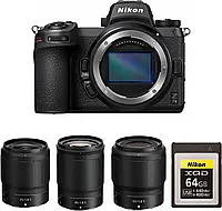 Фотоапарат Nikon Z 7II + 35mm f/1.8 + 50mm f/1.8 + 85mm f/1.8 + XQD 64GB