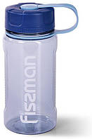 Бутылка спортивная Fissman Sport Line 650мл пластиковая, серо-голубая NST