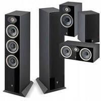 Домашній кінотеатр Focal Theva N2/N1/CENTER 5.0 Black Zestaw ów 5.0