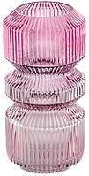 Ваза для цветов "Ancient Glass Pink Colors" Ø13x25см, цветная, оттенки розового NST