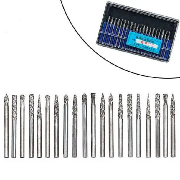 Набір борфрез для металу, 20 шт., фото 1