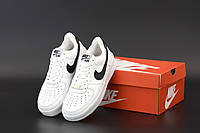 Мужские кроссовки Nike Air Force 1 Low, Найк Эир Форс 1 Лов белые с черным
