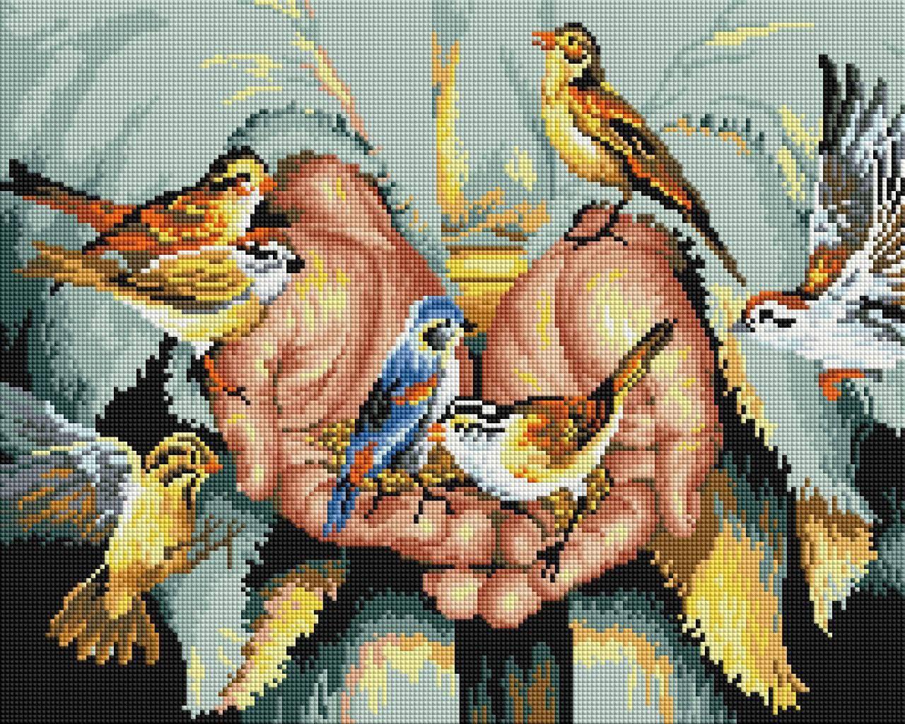 Алмазна мозаїка 40x50 Ікона "В руках у Бога" SP115, фото 1