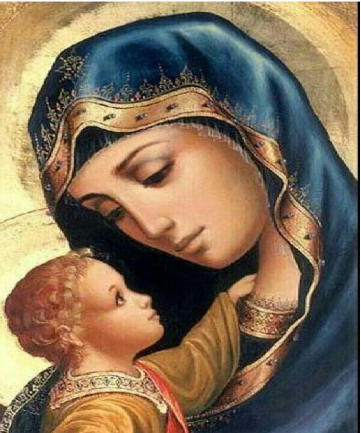 Алмазна мозаїка 40x50 Ікона "Матір Божа з Ісусом" SP117, фото 1