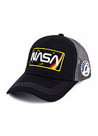 Кепка бейсболка Oscar с логотипом NASA , цвет черный с сеткой zm