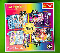 Пазли 4 в 1 (35, 48, 54 та 70 елементів). Rainbow. Подруги. Tref