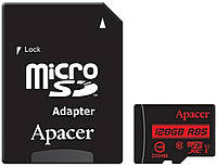 Карта памяти Apacer microSDXC 128GB UHS-I U1 Class 10 (AP128GMCSX10U5-R) + SD адаптер (641658 DR, код: 1871560