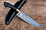 Ніж туристичний Пчак 7, ручної роботи з дамаської сталі, стане чудовим помічником у поході, плюс чохол., фото 2