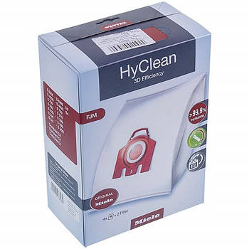 Набір мішків HyClean 3D FJM + 2 фільтра для пилососа Miele 41996571D (9153490)