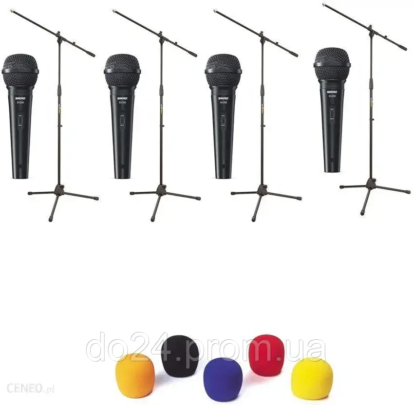 Мікрофон Shure 4x SV 200 - zestaw mikrofonów + akcesoria