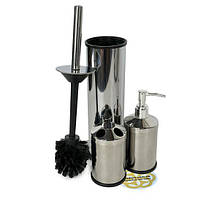 Комплект аксесуарів для ванної кімнати 4в1 з йоржиком, відро 5л VINKS, фото 2