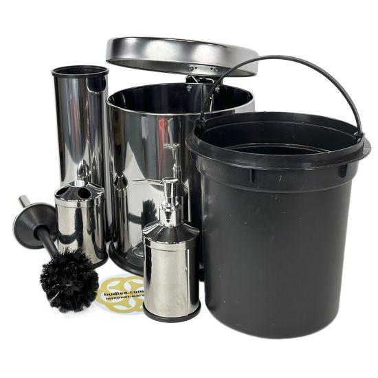 Комплект аксесуарів для ванної кімнати 4в1 з йоржиком, відро 5л VINKS, фото 1